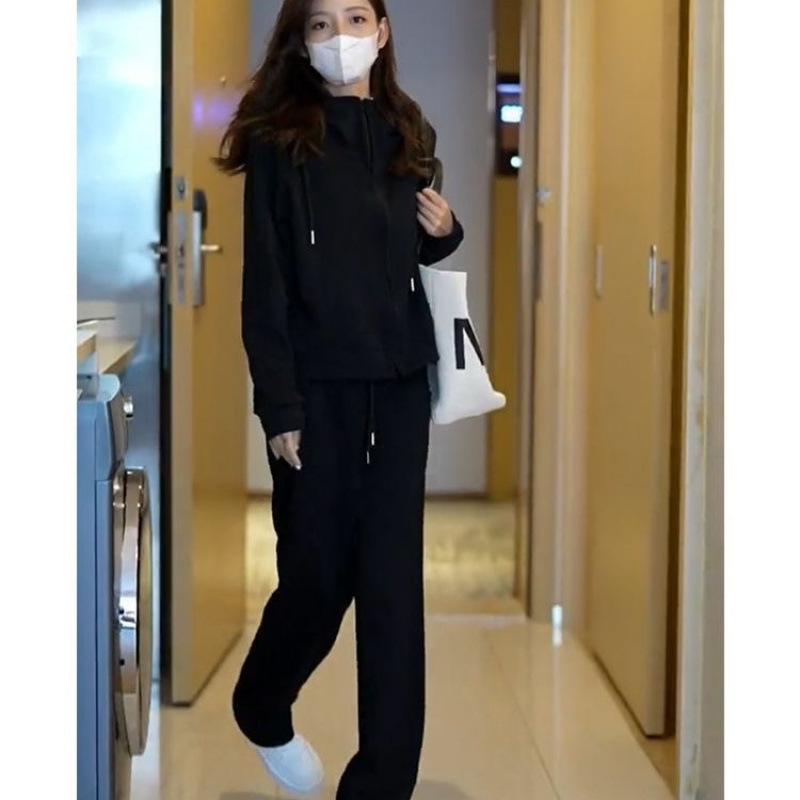 高级感运动服套装女春秋学生韩版宽松显瘦时尚卫衣休闲两件套跑步|undefined