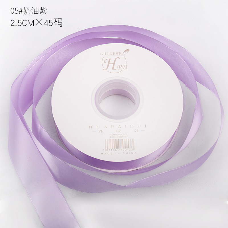 Huaxi cinta de color sólido decoración de cumpleaños embalaje de regalos cinta de seda ramo de flores cinta de color rosa ramo cinta