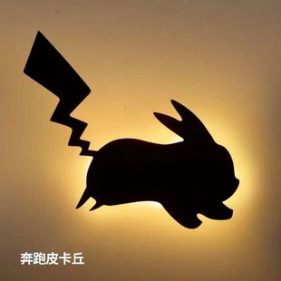 Creative LED cat puppy silhouette induction lamp animal shape wall decoration night light night feeding lamp