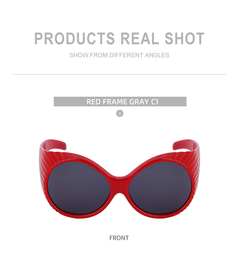Elliptical Frame Sunglasses For Women Large Trendy Designer Style_voghion.com