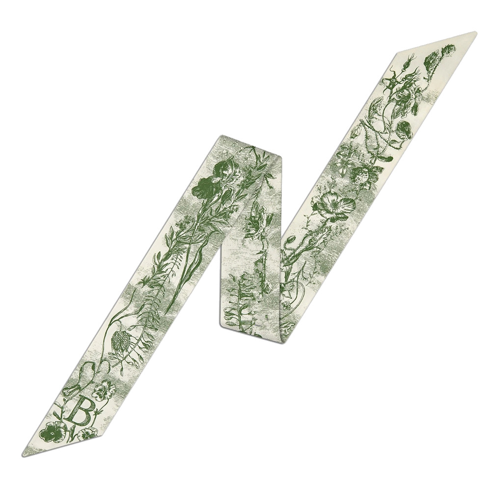 20g Weight Silk Scarf Classification Daily Occasion Silk Material Letter Pattern All Seasons Season Women'S Gender Printing Design Fashion Style Women's Fashion Letter Silk Printing Silk Scarves 6
