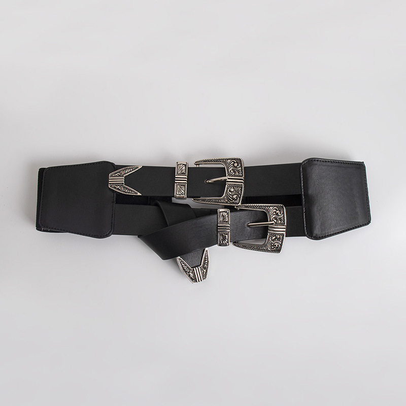 Daily Occasion Cowboy Style Lines Pu Leather Women's Leather Belts