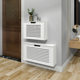 Wall-mounted Tipper Door Simple Shoe Rack Punch-free Toilet Storage Rack Space-saving Small Narrow Slippers Storage Rack