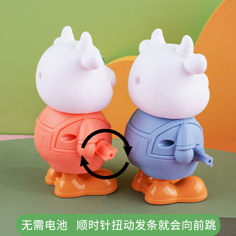 Tiktok mismo estilo sinuoso ternero juguete para niños Primavera de dibujos animados lindo regalo puesto fuerte sinuoso juguete al por mayor