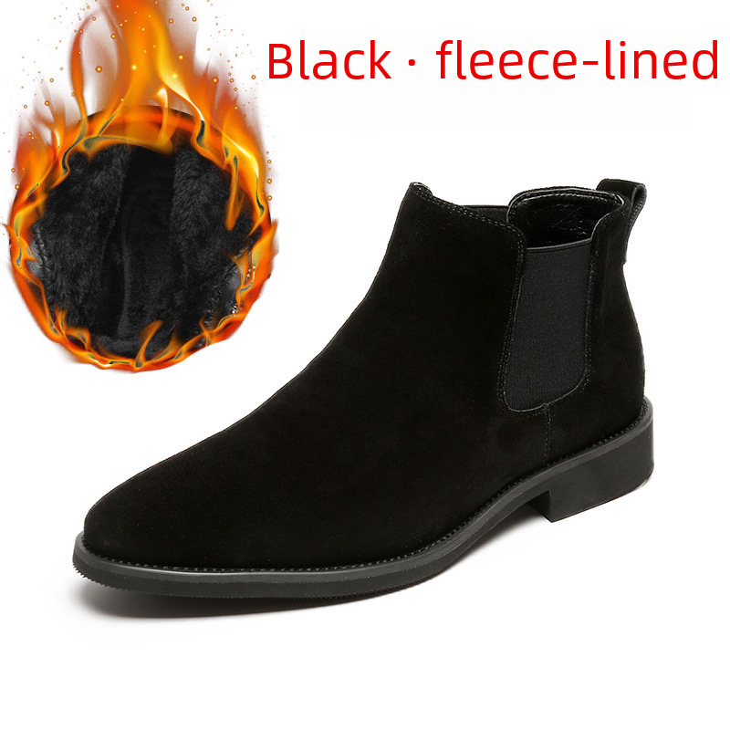 2021 Stiefel Herren Winter High Top Samt Martin Stiefel Herrenstiefel Koreanischer Stil Allgleiches Kurze Stiefel S18-J_voghion.com