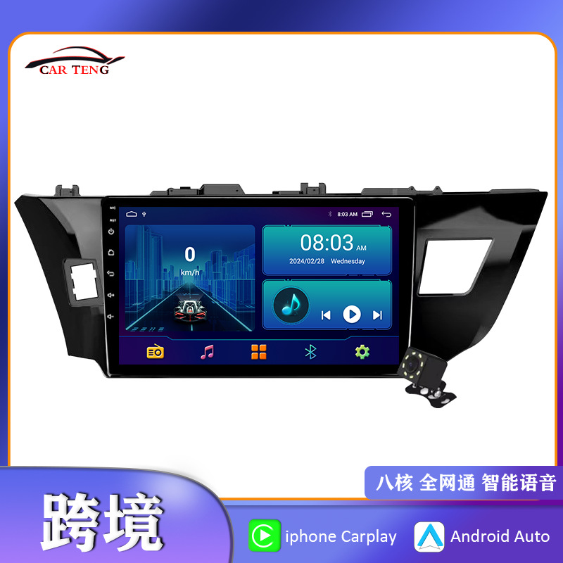 适用于丰田雷凌 14-16款安卓大屏导航蓝牙倒车影像一体机