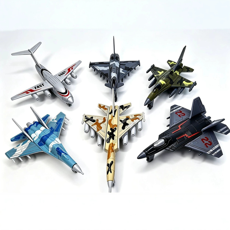 Alloy sliding fighter jet model ornament pocket toy keychain claw machine premium toy wholesale from source