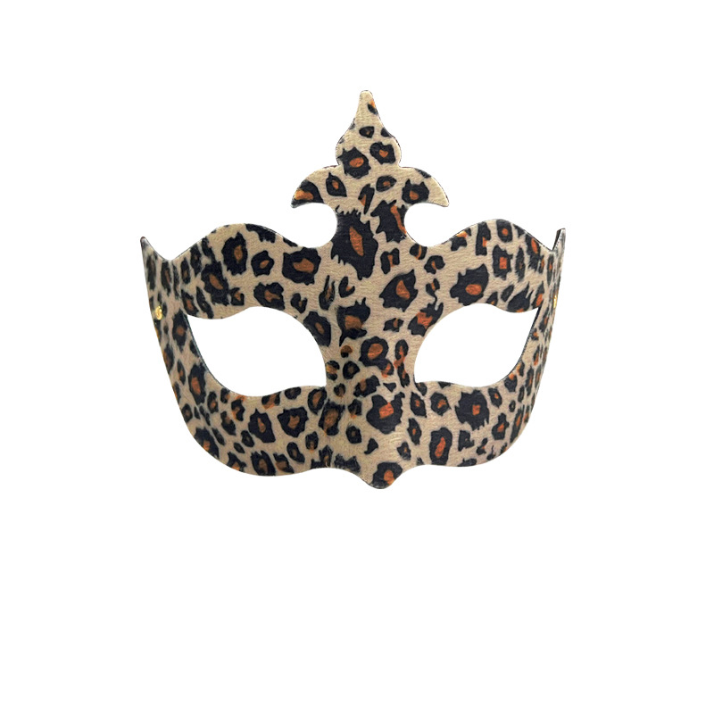 Halloween máscara de gato de leopardo máscara de baile máscara de disfraz media cara negro máscara de ojos sexy máscara de leopardo carnaval