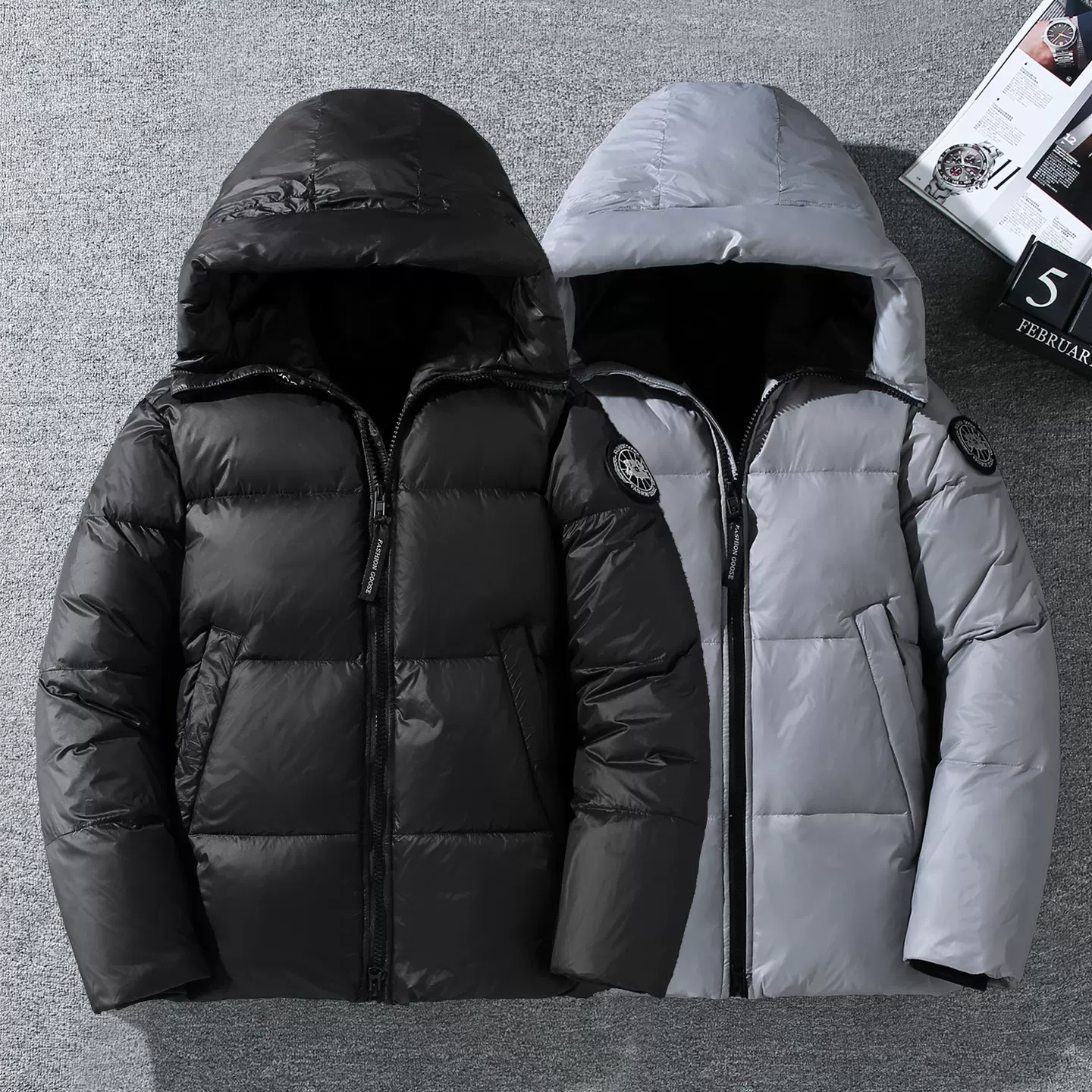 25年连帽羽绒服轻薄泡芙服男女士情侣面包服短款休闲保暖外套