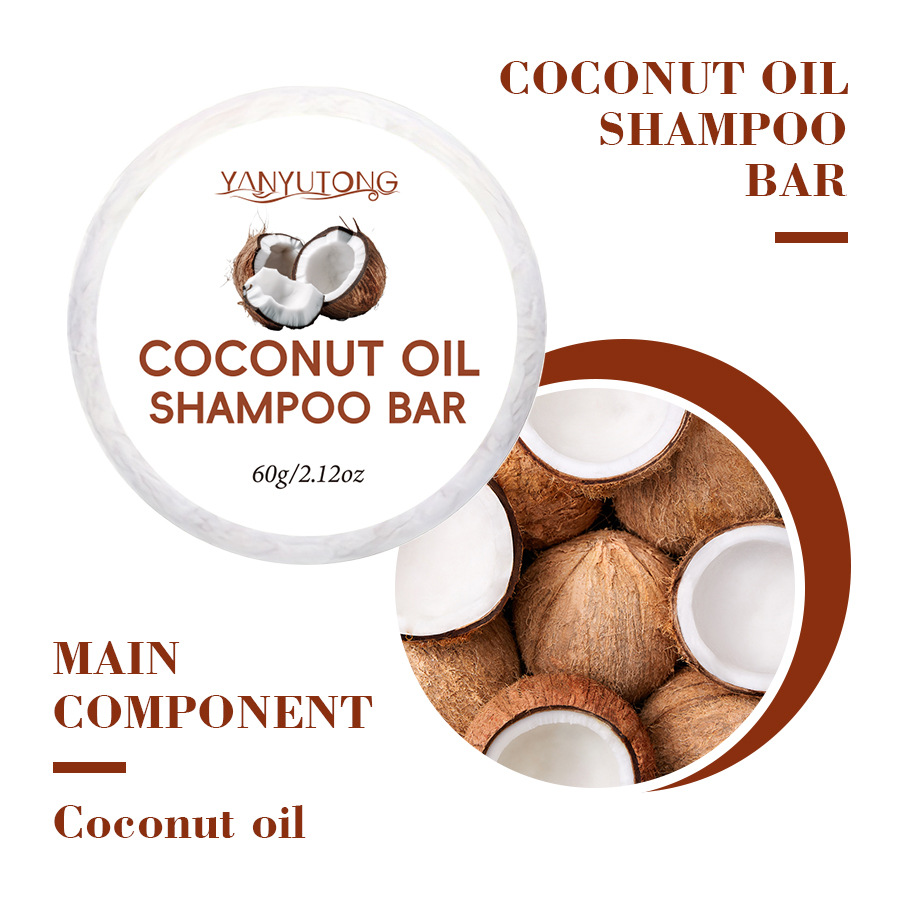 Transfronterizo inglés aceite de coco jabón de champú jabón de aceite esencial jabón de mano jabón de champú de raíz de cabello jabón de limpieza jabón de cabello