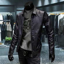 男士皮衣秋季新款皮衣男立领韩版pu皮夹克男装外套跨境一件代发