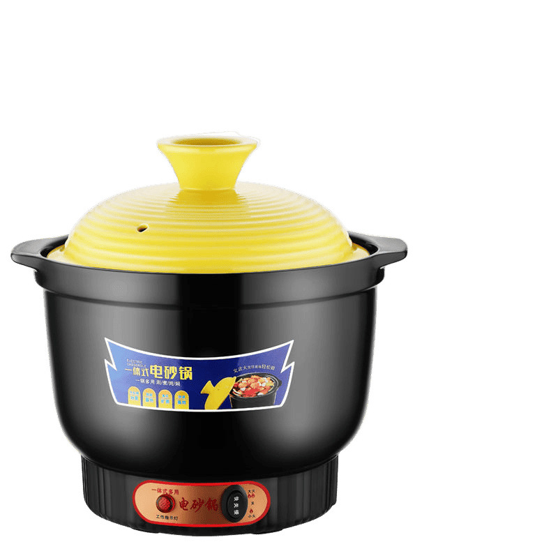 Cazuela eléctrica rápida, olla de estofado eléctrica, sopa de gachas, olla de sopa multifuncional, cazuela doméstica integrada, cabello liso image 5