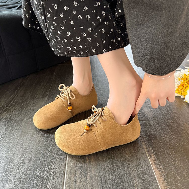 厚底休闲鞋女2025秋季新款软底舒适轻便百搭全包外穿显脚小博肯鞋|undefined