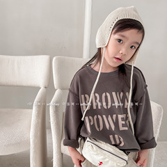 2024 spring new children's clothing children's spring Korean sweatshirt boys T-shirt girls bottoming shirt 122508