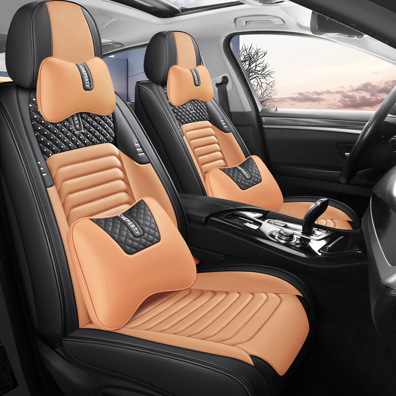 汽车坐垫皮革全包小车高尔夫宝来速腾朗逸凌渡探歌四季通用座椅套