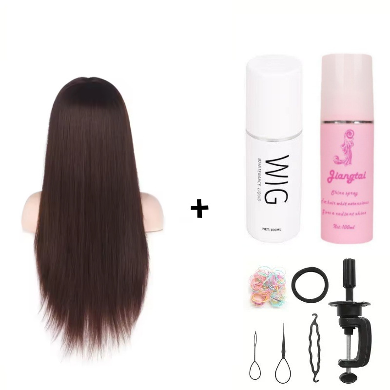 Simulación de comercio exterior, molde para el cabello, ejercicio de peluquería, permanente, trenzado, corte de cabello, peinado, peinado, peinado de muñeca, enseñanza de la cabeza, maquillaje