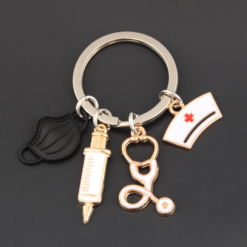 Fashion Geometric Metal Plating Keychain display picture 4