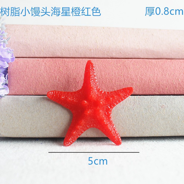 Orange-red little steamed bun starfish