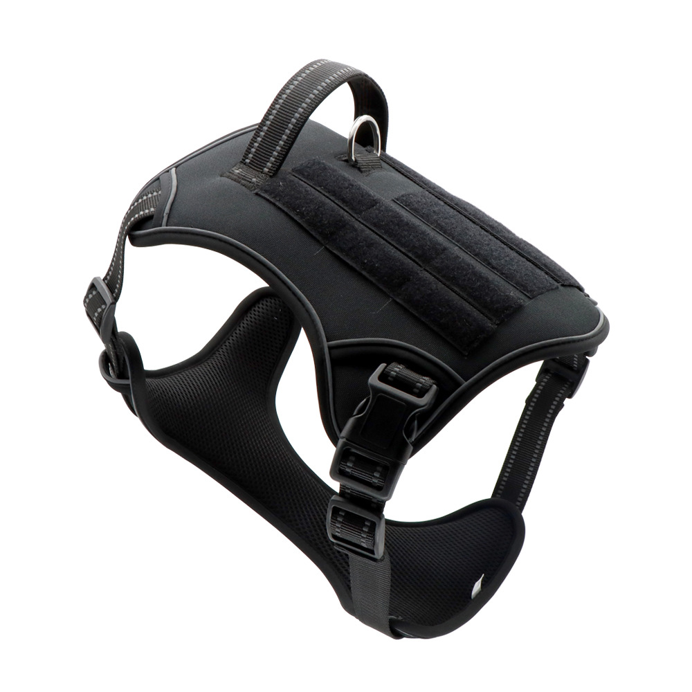 Fábrica personalizada artículos para mascotas tácticas cinturón de pecho velcro adhesivo eslogan chaleco de perro camuflaje disponible en cuatro estaciones