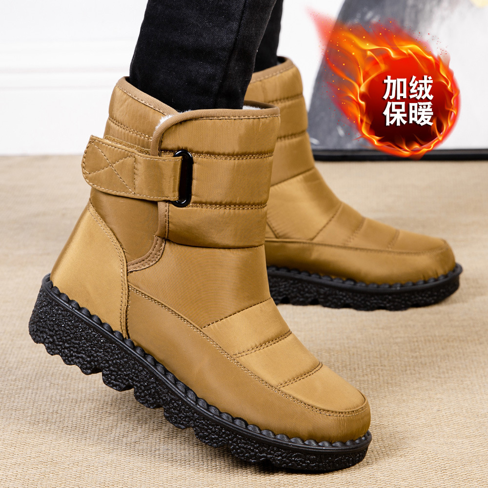 Nuevo invierno transfronterizo calentamiento hombre gran botas de nieve zapatos de altura impermeables para mujeres pareja zapatos de edad avanzada zapatos de caminar