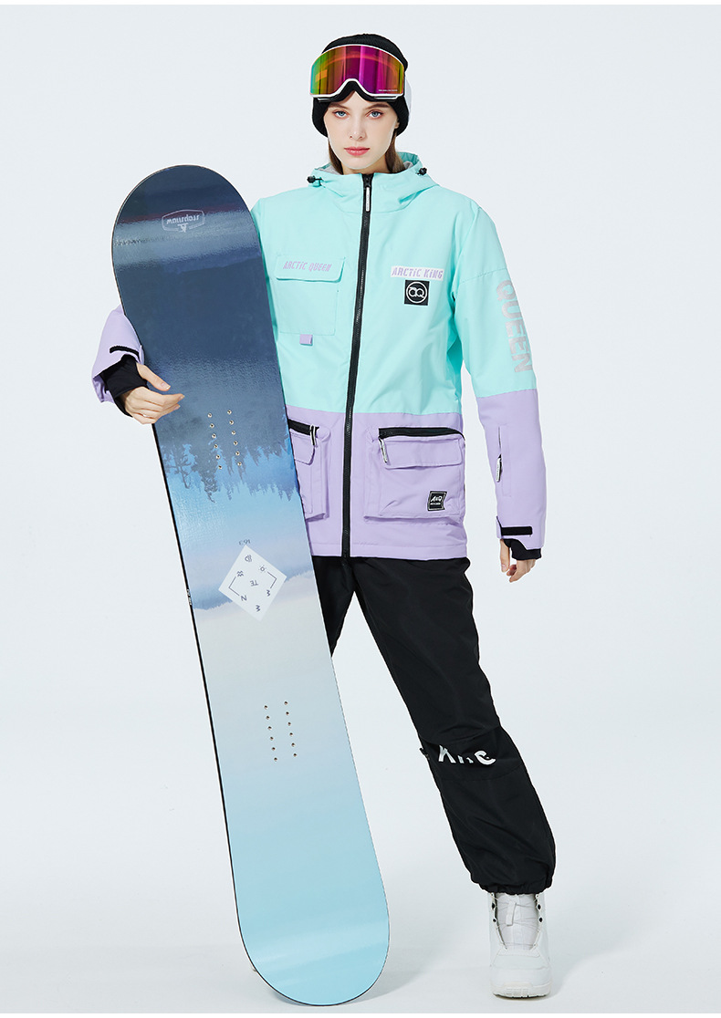 Men's Clothing Ski suit set for men and women couples warm and thick ski suit set single board double board ski suit_viptrois.com