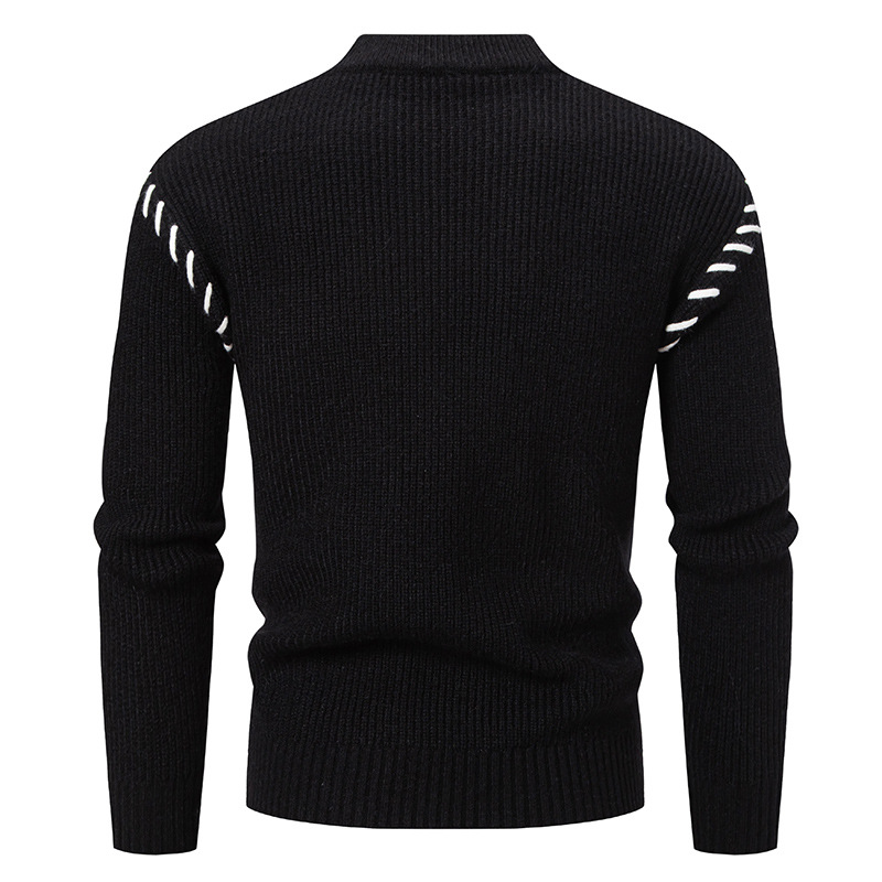 Pull homme Cleanfit à col rond, coupe ample et décontractée, idéal pour l'automne et l'hiver._voghion.com