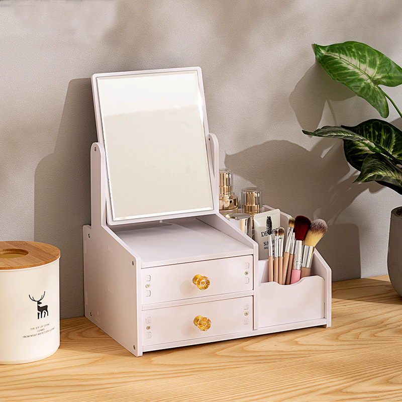 Cross-Border Cosmetics Storage Box Desktop Household Large-Capacity Skin Care Product Storage Rack Drawer-Type Storage Rack with Drawers