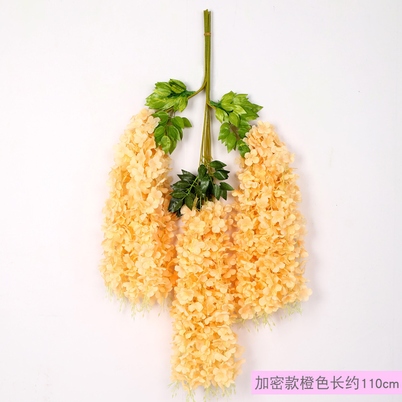 Flor de Glicinia, Flor de Techo Violeta, Flor de Glicinia para Bodas, Enredadera Decorativa, Enredadera de Flores Artificiales, Decoración del Hogar al por Mayor