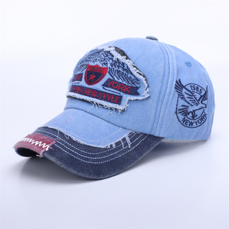 Unisex Vintage Baseball Cap With Feather Embroidery And Letters_voghion.com