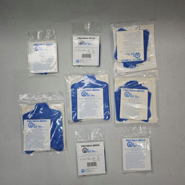 Precision Brand 49110 蓝色弹性垫片 3"x3"x0.02" (10片装)