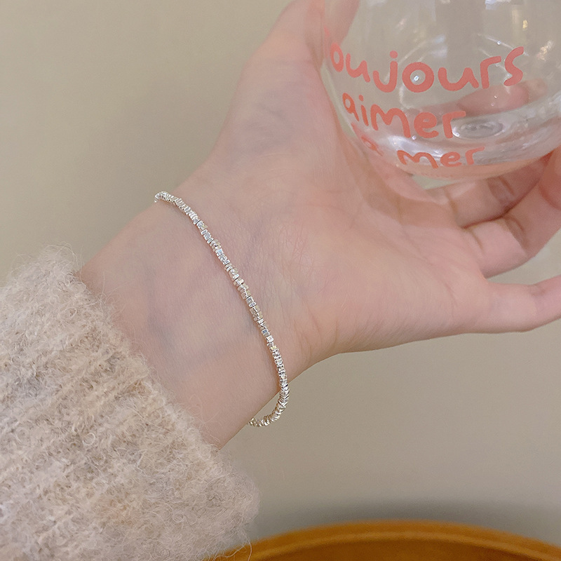 Fine silver bracelet for women ins style niche simple design bracelet for girlfriends birthday gift bracelet wholesale