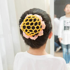2024 New Children's Dance Headwear Hair Accessories Bow Pearl Hair Net Hair Pin for Girls Hair Flowers Wholesale