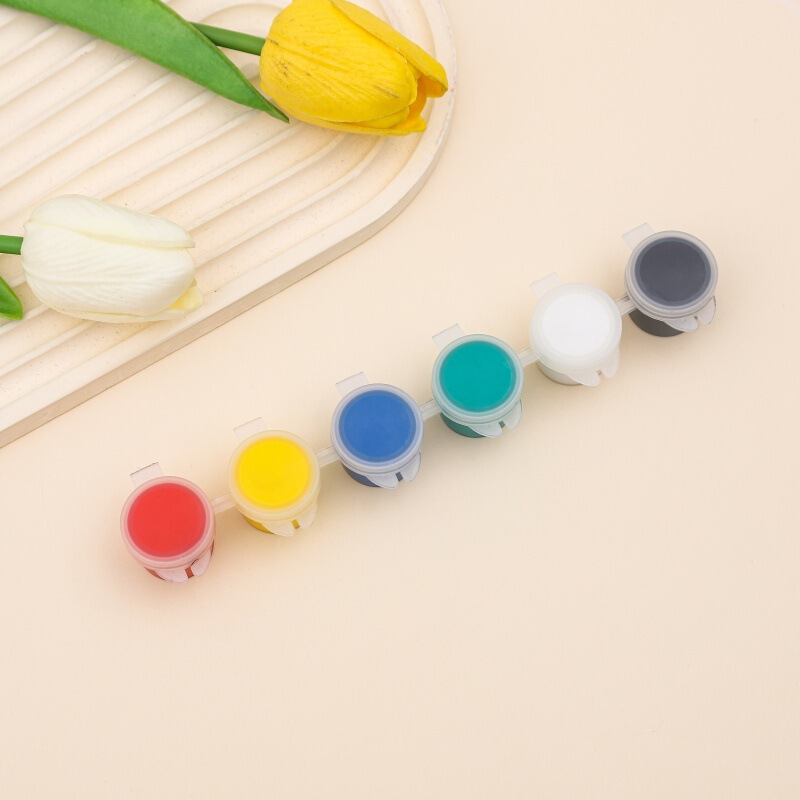 メーカーは子供用アクリルペイント12色6結合学生アート絵画着色石膏人形ペイントストリップを供給しています|undefined