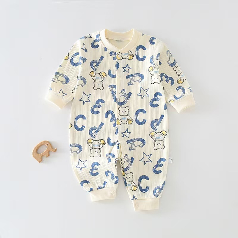 Unisex dětský overal bavlněné pyžamo a oblečení pro novorozence_voghion.com