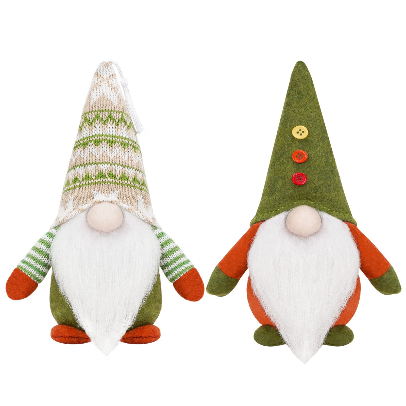 Transfronteriza nueva Navidad de punto muñeca sin rostro estilo europeo y americano verde decoración Nordic Rudolf adornos