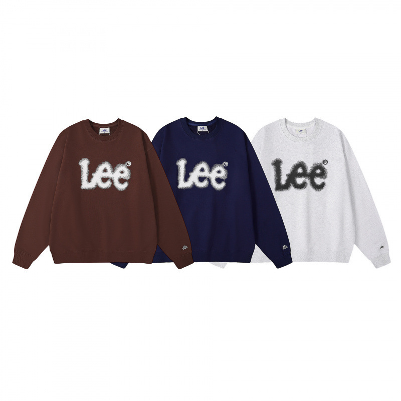 South Korea's Lee Tpab New Spray-Painted Letter Printing Loose and Versatile Men's and Women's Same Style Couple Terry Sweatshirt Long Sleeves