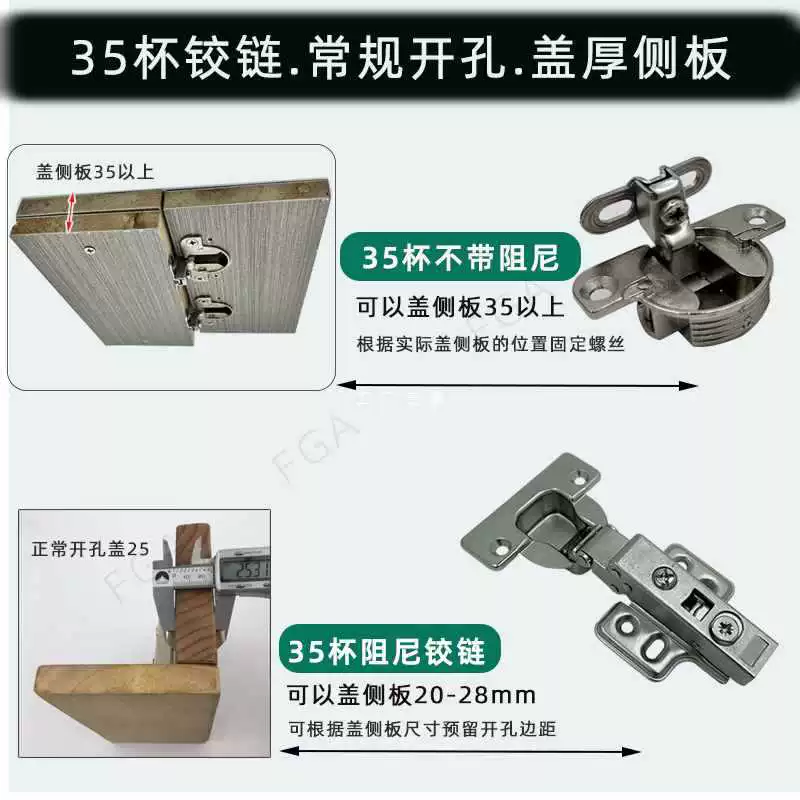✅ Внешняя крышка, двусторонние панели, толщина 36, дверные петли 35, чашечная крышка 40, крышка 25, крышка петли боковой панели 28, угловые двусторонние панели Begonia.