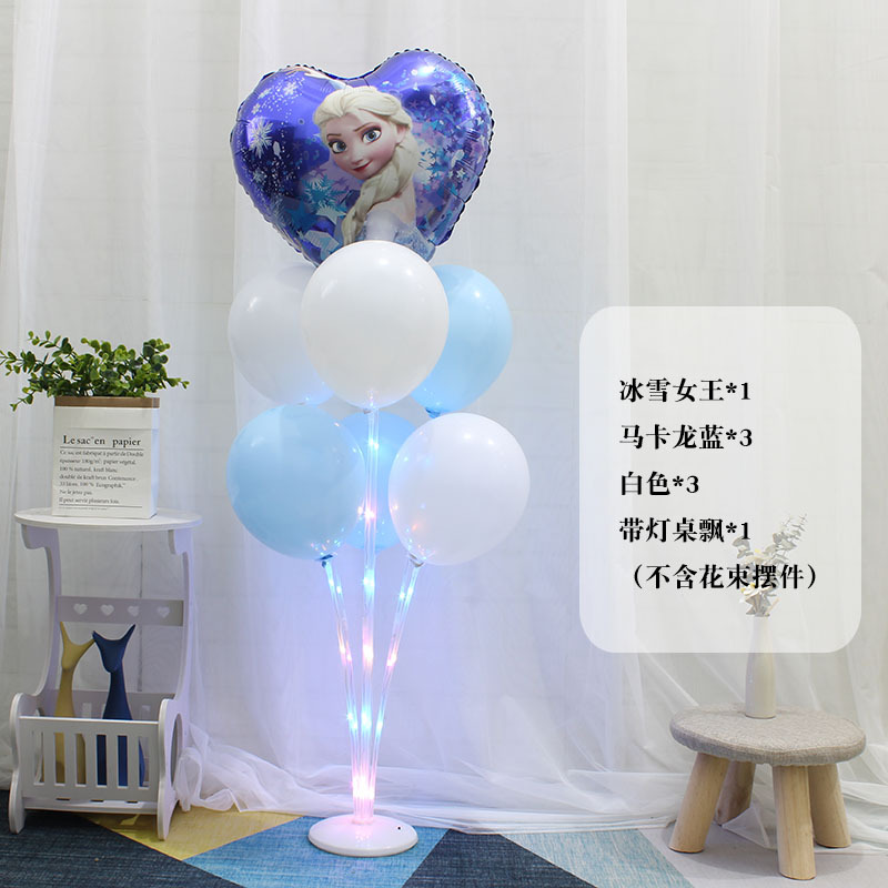 Mesa de piso luminoso con luz flotante Día del niño bebé cumpleaños traje globo decoración la boda partido soporte