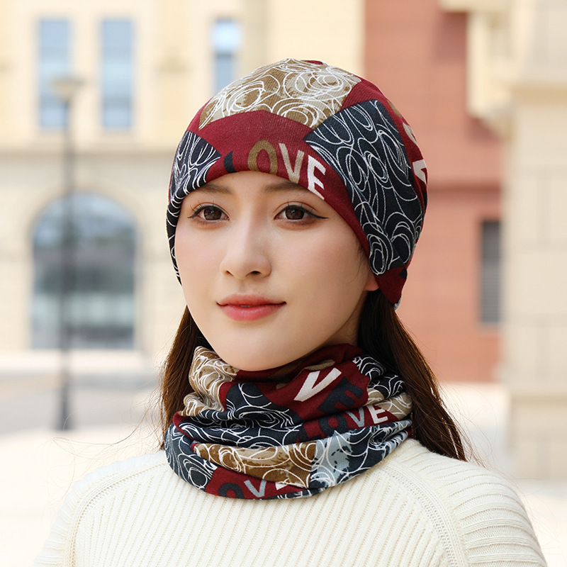防寒保温百変マフラーの頭と秋冬の山の帽子はカシミヤの二重の多機能の頭巾の男女のねじれの帽子をまねます。|undefined
