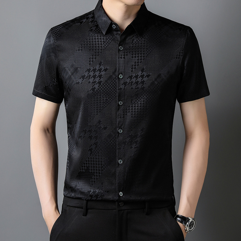 Summer silk casual thin breathable fashionable shirt