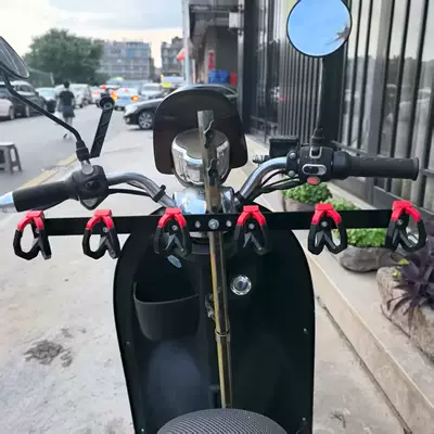 Hooks Universal Rider Expansion Meal — Other Electric Vehicle Accessories - umbrella-pole-fixed-black-and-red-double-ended-takeout-hooks-6-models