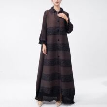 外贸连衣裙春夏款女高级感长裙三宅大码褶皱欧美肥婆加肥加大女装