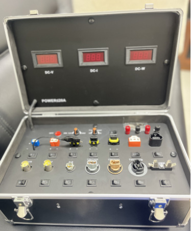 Probador de Corriente, Sensor de Luz para Automóvil, Lente LED, Soporte de Exhibición Móvil para Parámetros, Caja de Prueba de Fuente de Alimentación