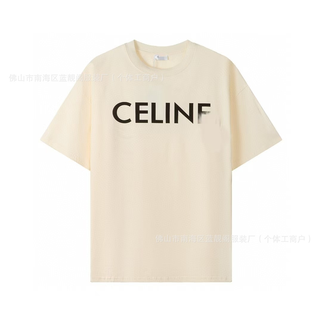 正しいバージョン2024新贅沢潮CEL古典的な基礎モデルのアルファベットプリント男女ゆるい半袖tシャツ280g