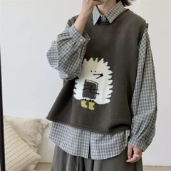 卡通可爱小动物针织背心套头马甲文艺小众日系温柔秋冬季森女潮