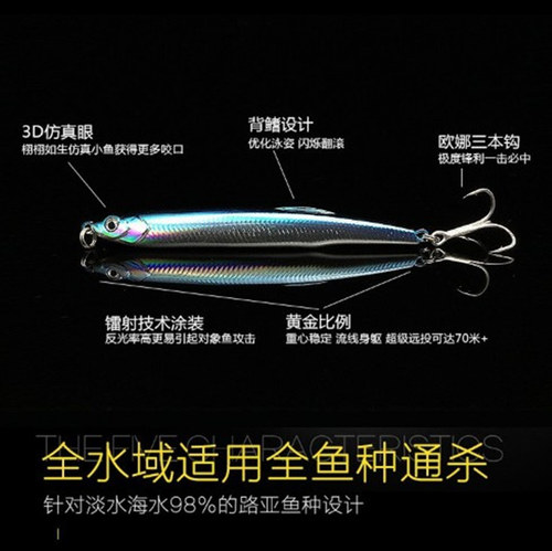 Submersible Pencil, Bullet Pencil, Trembling Pencil, Oscillating Type 11g/16g, Mandarin Fish, Bass, Sea Bass Lua