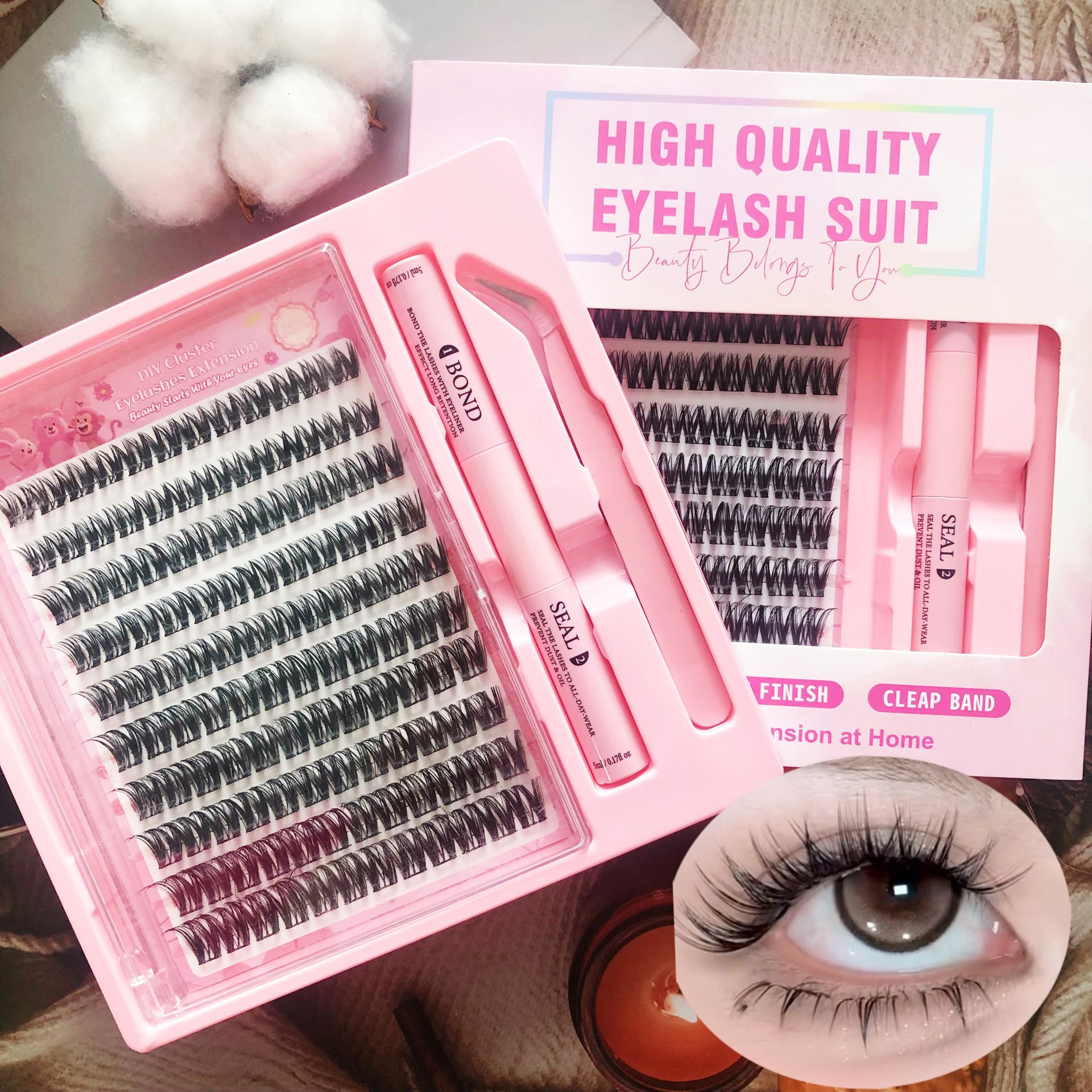 Conjunto de pestañas falsas transfronterizas de gran capacidad serie WM cómic Barbie ojos gruesos y esponjosos ojos pestañas no se cansará durante mucho tiempo