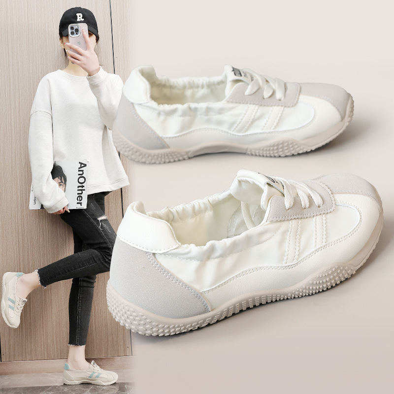 K1511 New 2025 Summer New Sports and Casual Shoes, White Shoes, Breathable Women's Lace-Up Low-Top High Top