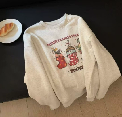 Quality warm warm sweatshirt, cartoon long-sleeve, oversize