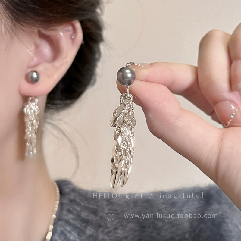 Серьги (серебро S925) с жемчужными вставками, цветочный легкий люкс стиль, деликатные и легкие